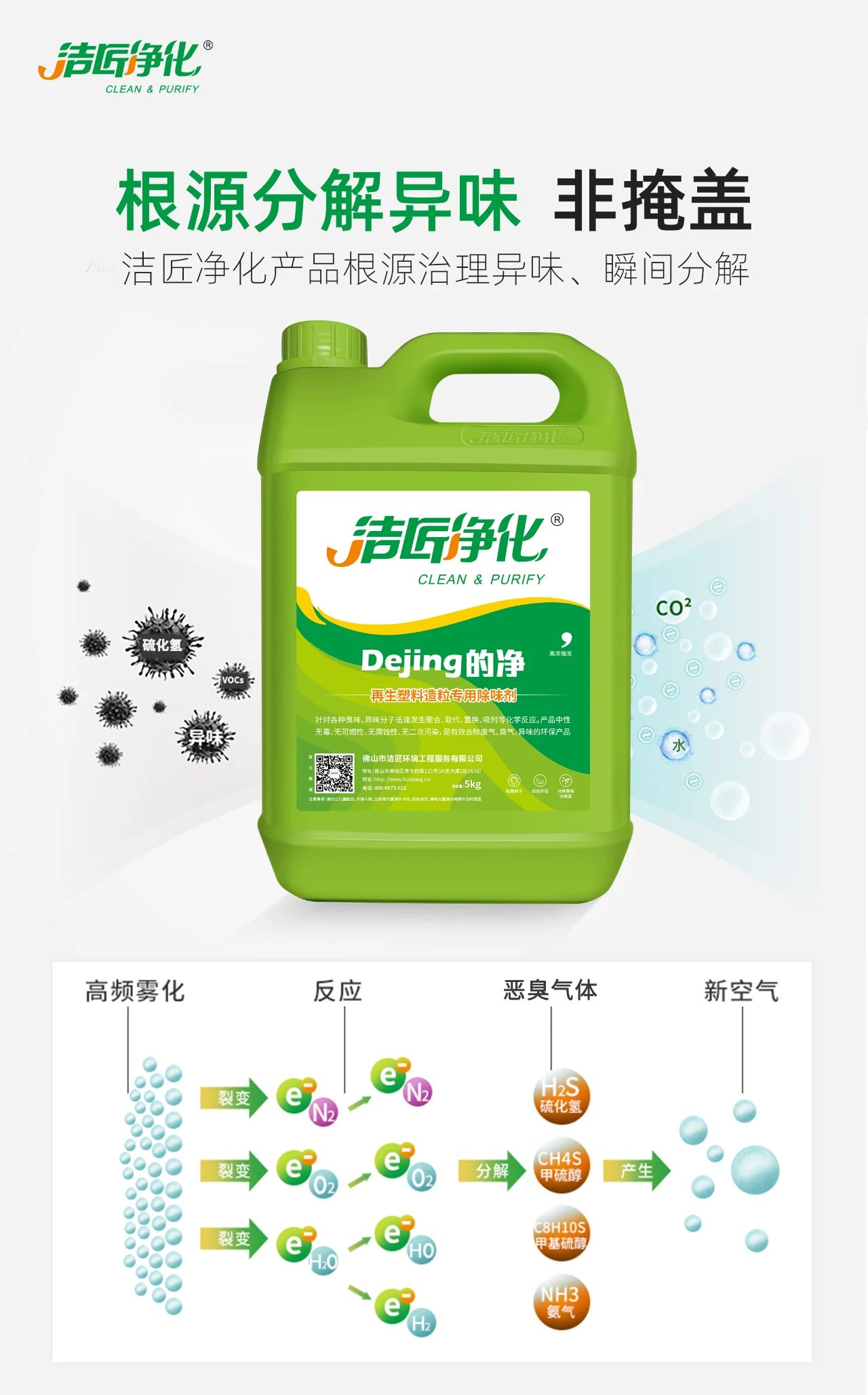 再生塑料造粒生产如何除臭？Dejing的净除臭剂一站式解决方案！.jpg